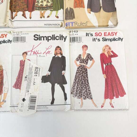 Simplicity Vintage 80s Sewing Patterns LOT 6241 8323 9285 9174‎ 9149 8960 - Picture 4 of 6